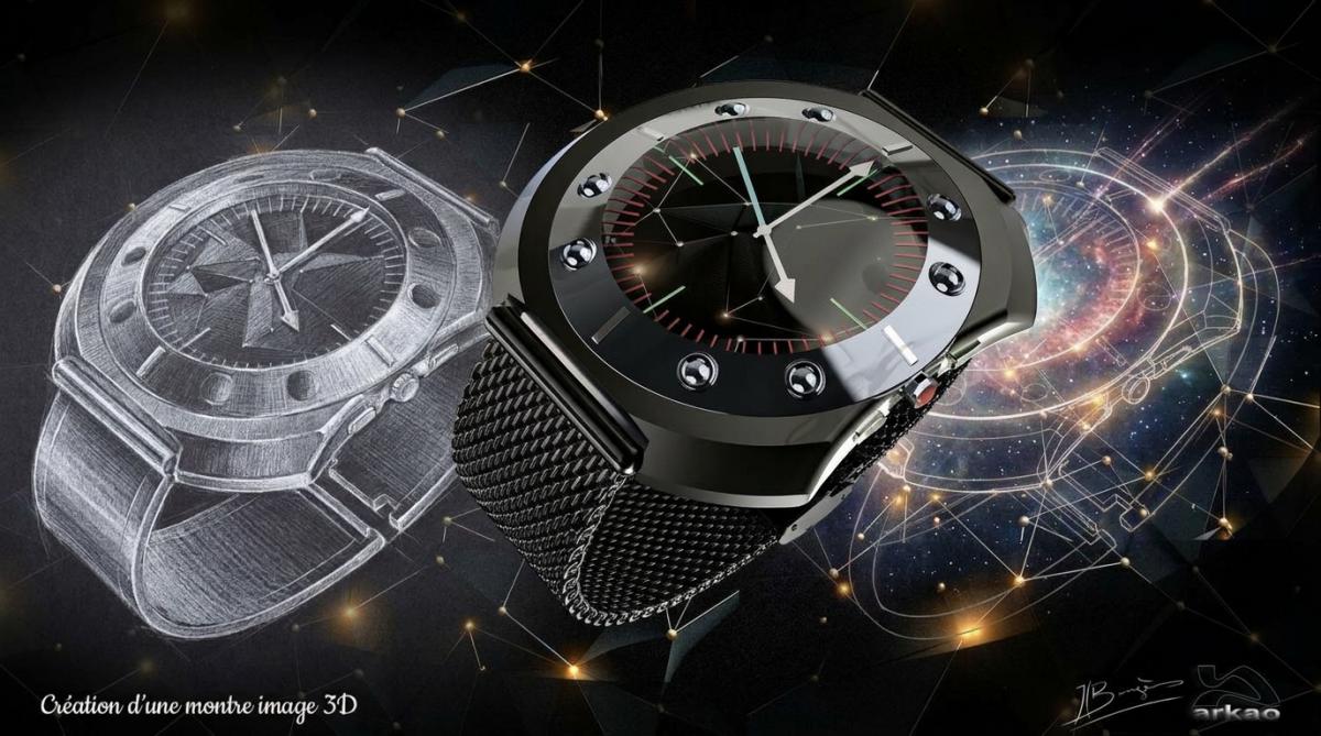 poster graphisme montre concept