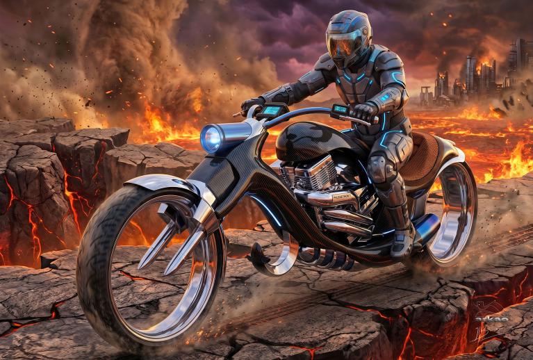 Moto dans le nord poster 