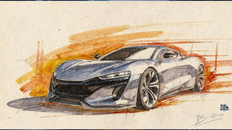 rough concept car poster