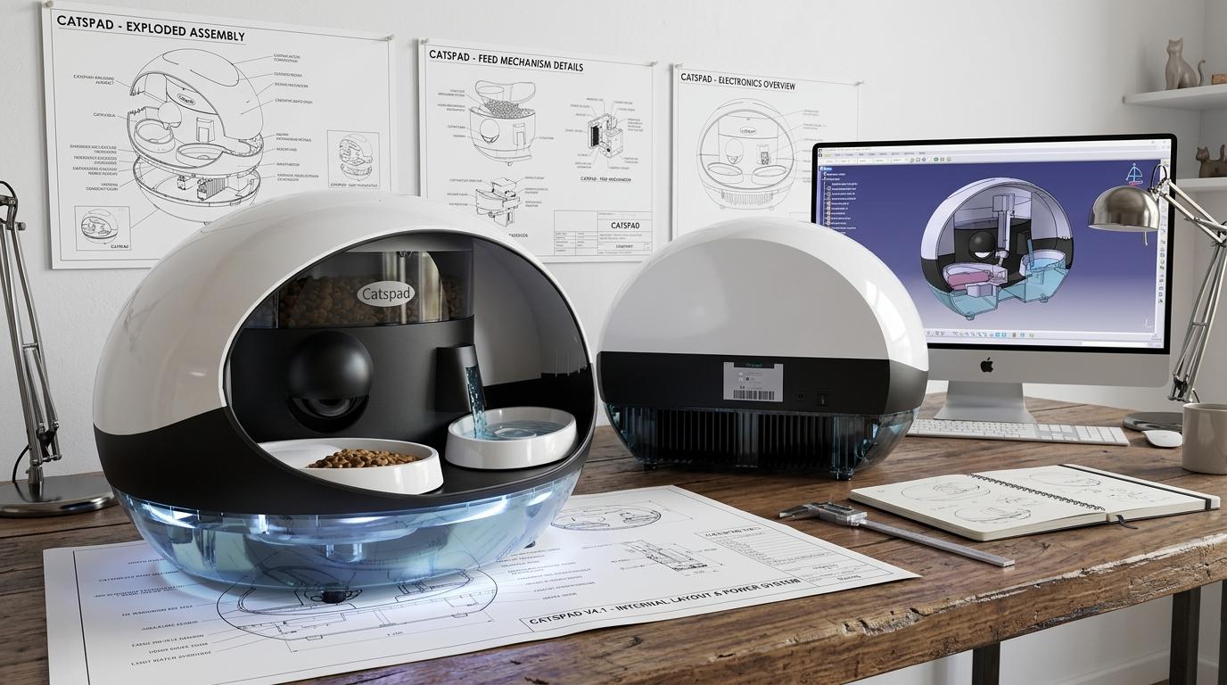 design produit conception ingénierie industrialisation de 1982 à 2024.Projet CATSPAD .