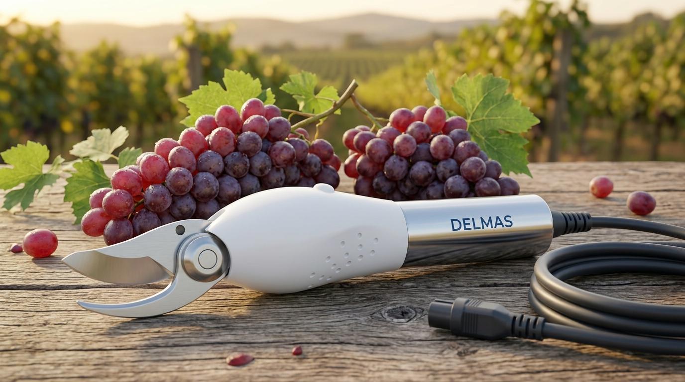 design produit conception ingénierie industrialisation de 1982 à 2024.Ste.DELMAS Année 90 Sécateur pour vignerons..