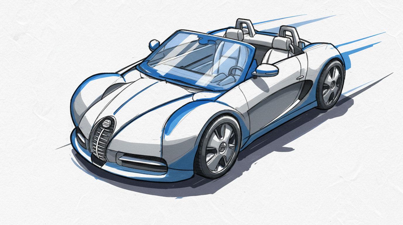 design graphique concept roughs images 3 D logiciels classiques assisté par IA