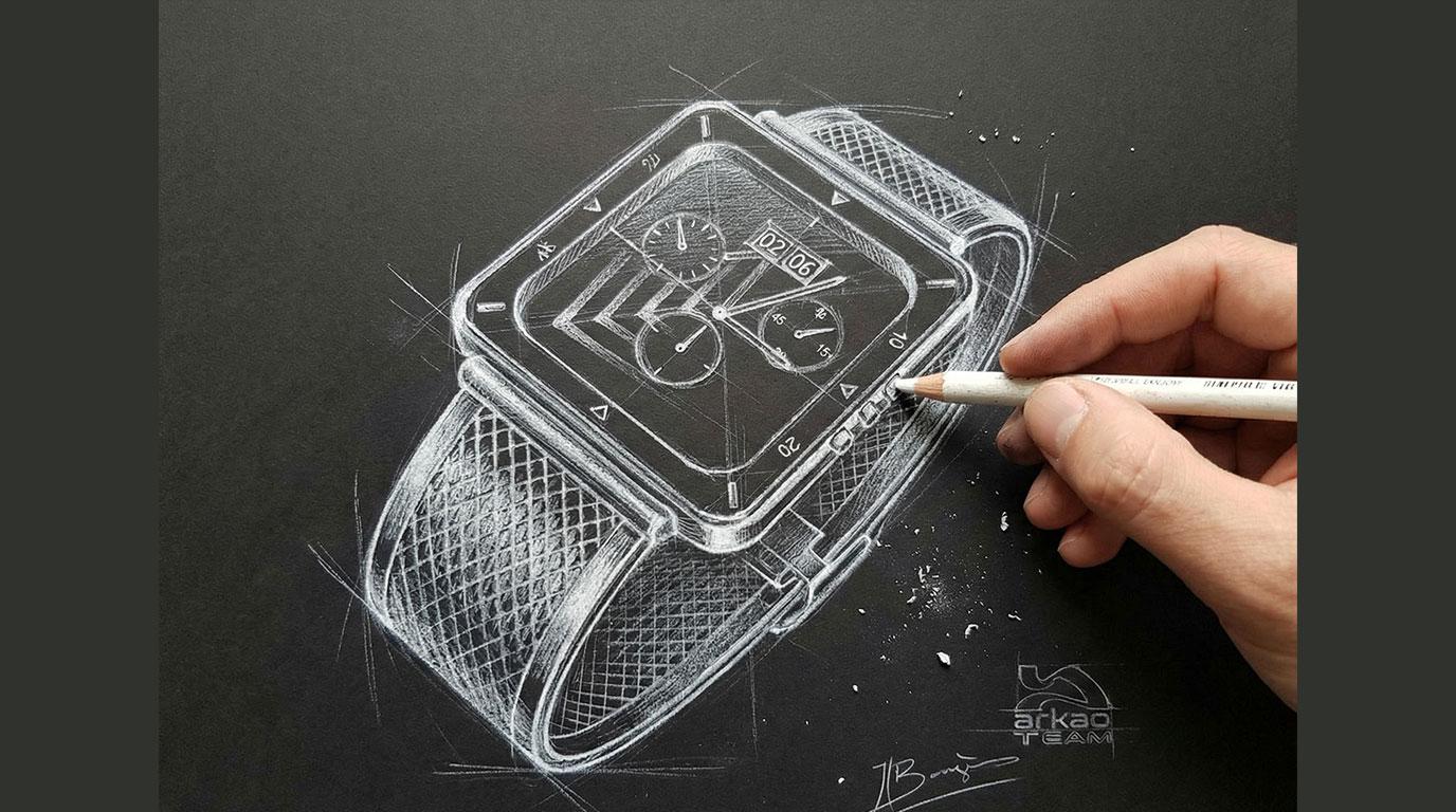design graphique concept roughs images 3 D logiciels classiques assisté par IA