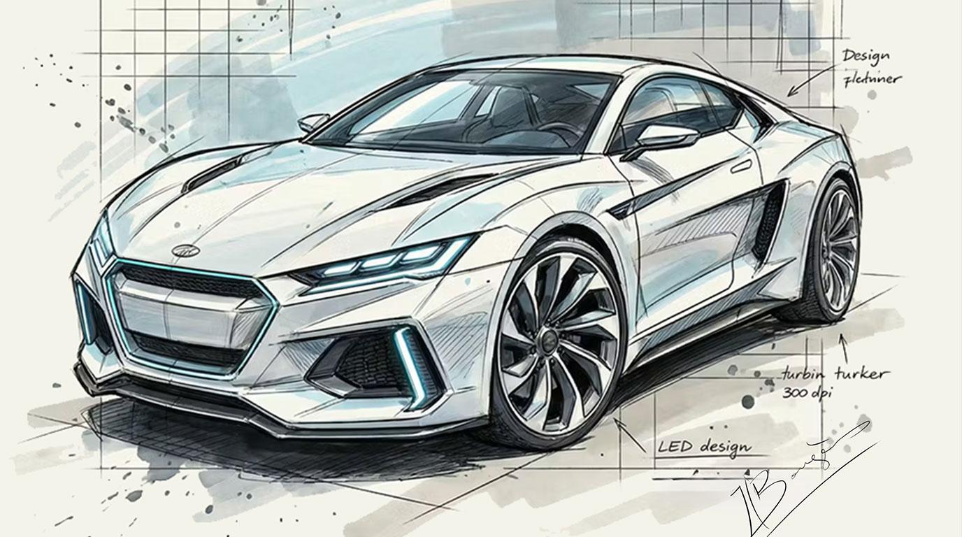 design graphique concept roughs images 3 D logiciels classiques assisté par IA