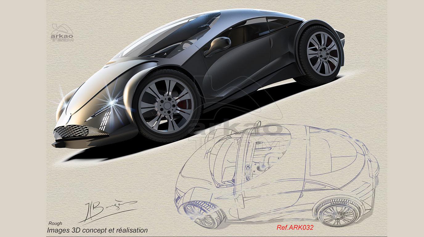 design graphique concept roughs images 3 D logiciels classiques assisté par IA