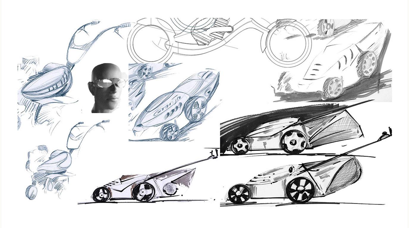 design graphique concept roughs images 3 D logiciels classiques assisté par IA