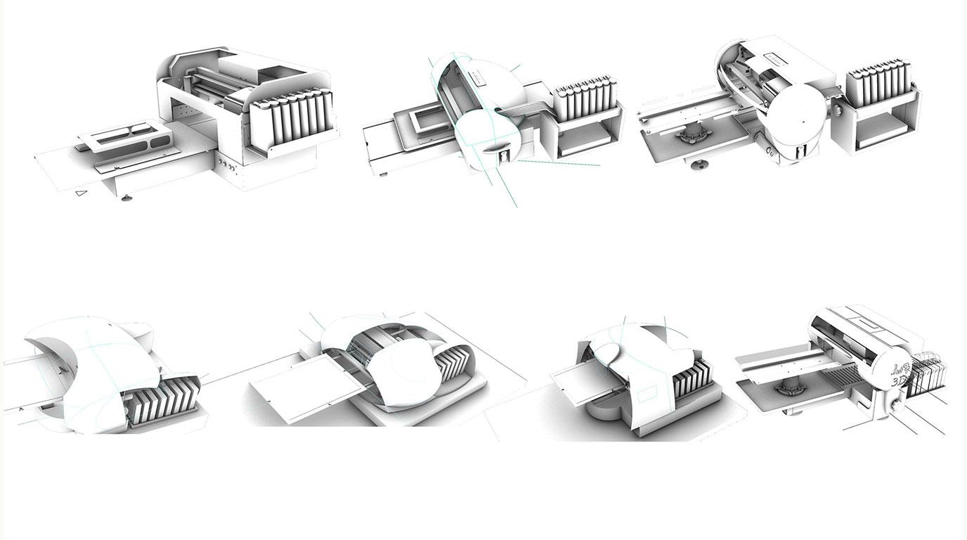 design graphique concept roughs images 3 D logiciels classiques assisté par IA