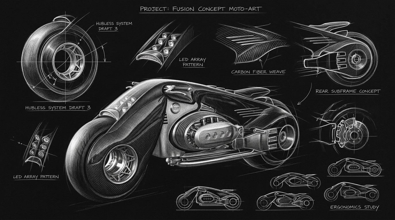 design graphique concept roughs images 3 D logiciels classiques assisté par IA