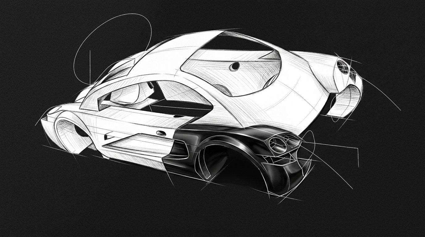 design graphique concept roughs images 3 D logiciels classiques assisté par IA