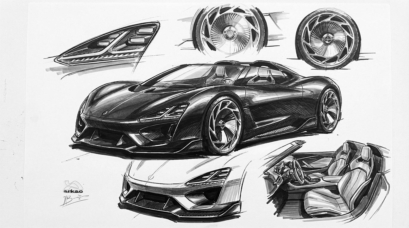 design graphique concept roughs images 3 D logiciels classiques assisté par IA