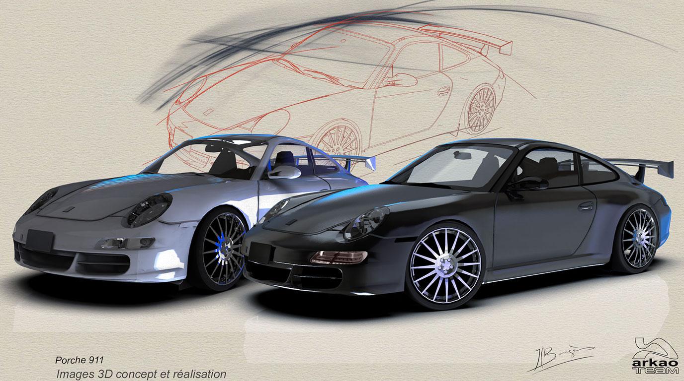 design graphique concept roughs images 3 D logiciels classiques assisté par IA
