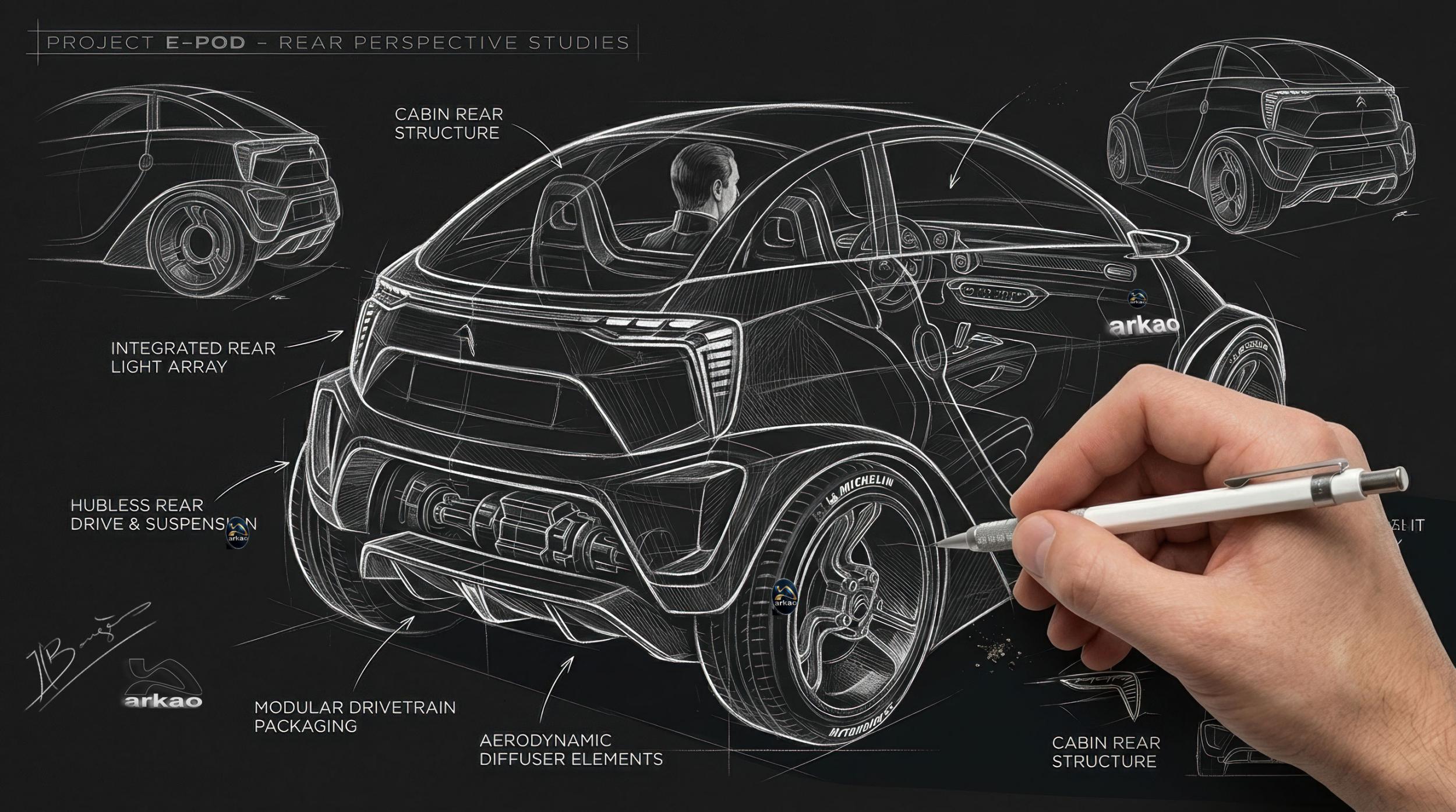 design graphique concept roughs images 3 D logiciels classiques assisté par IA