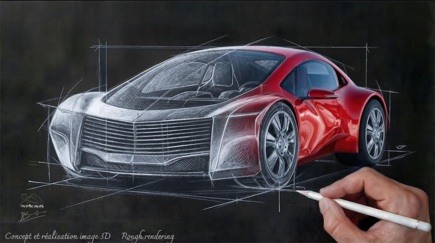 Concept car Poster graphisme.