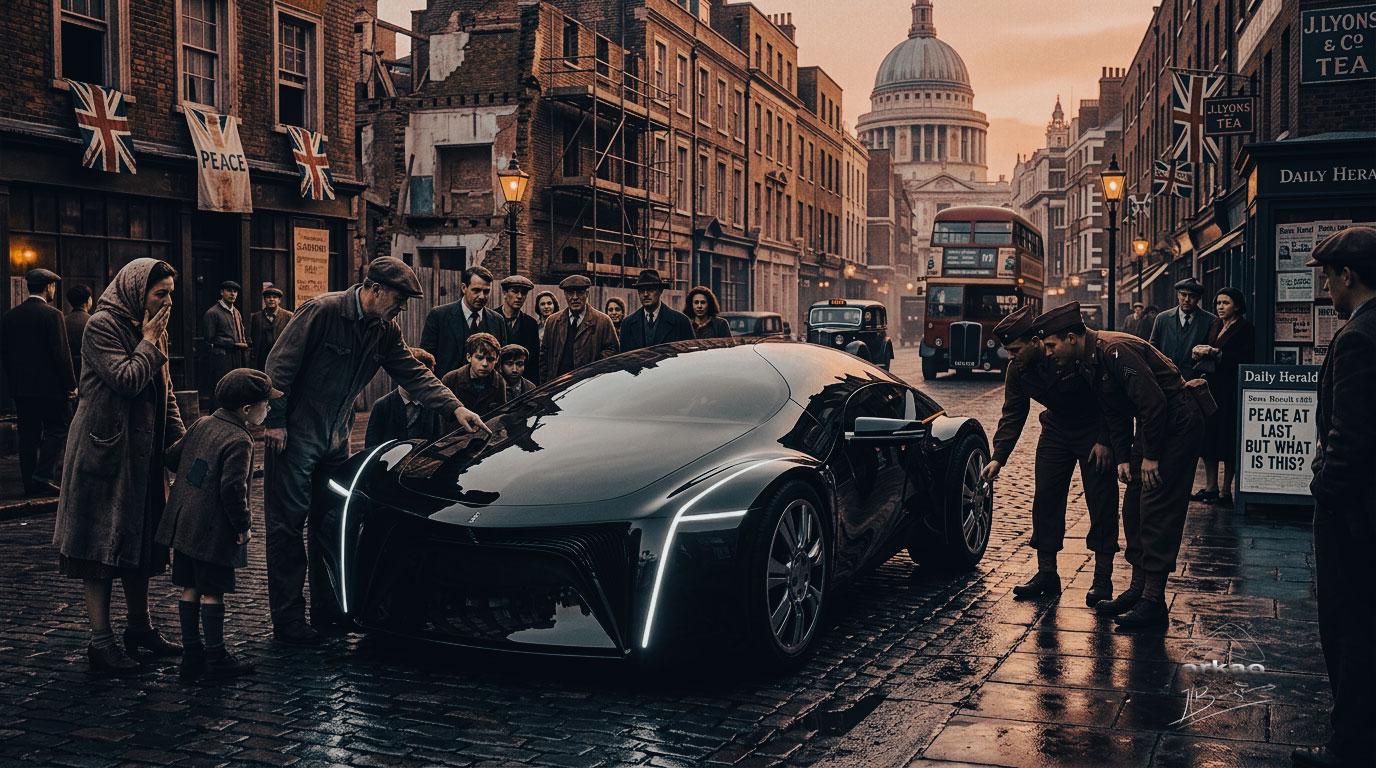 Car dans Londres 1945