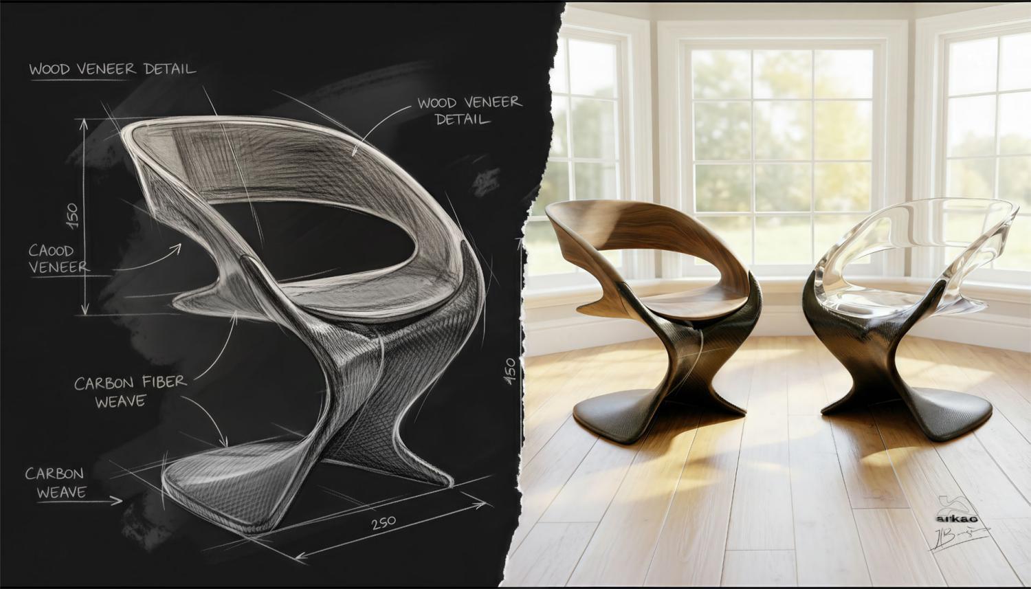 Concept d'une chaise.