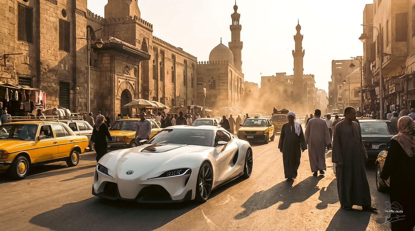 Car en Egypte.