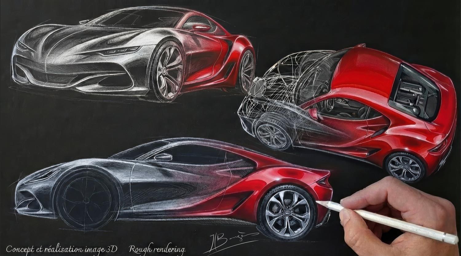 Graphic design car.