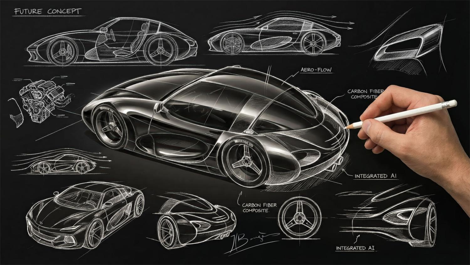 Design graphique concept car.