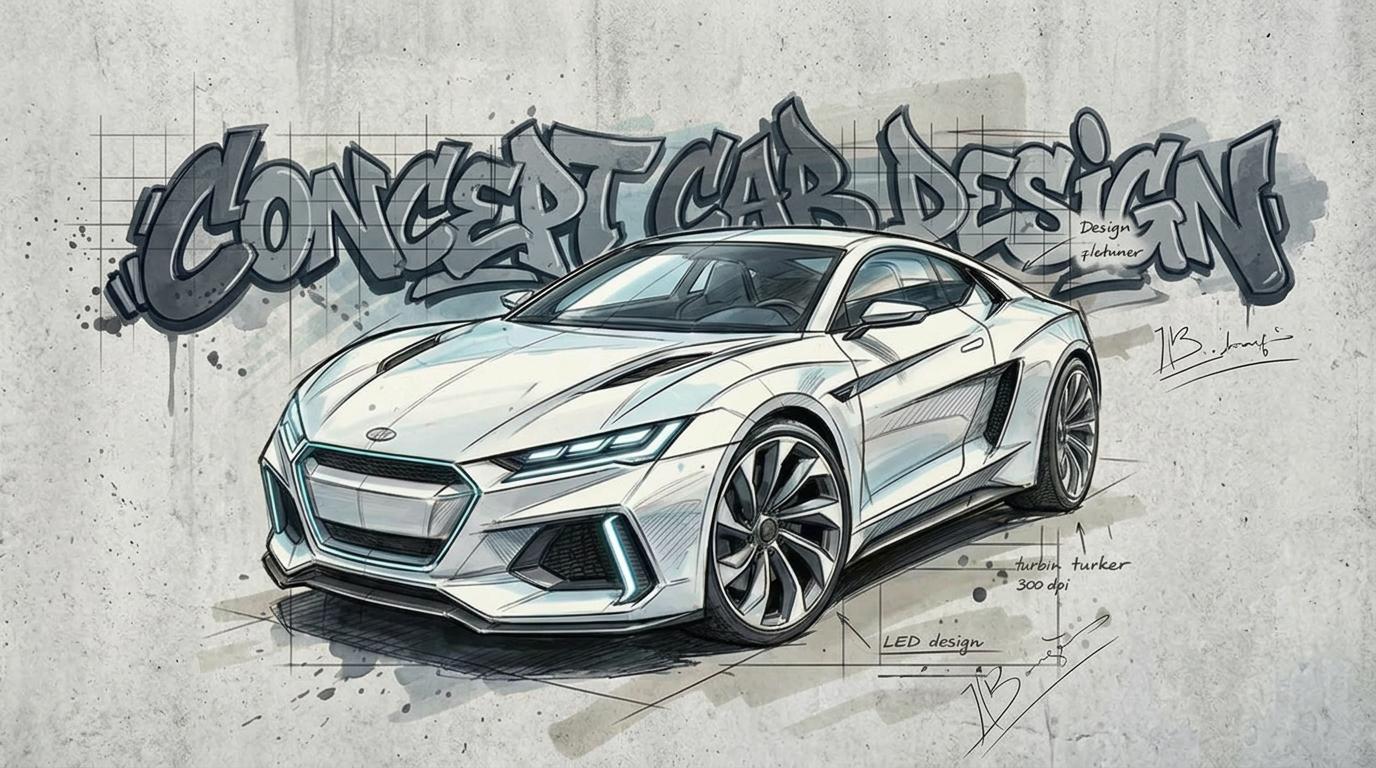 Design graphique.car concept.