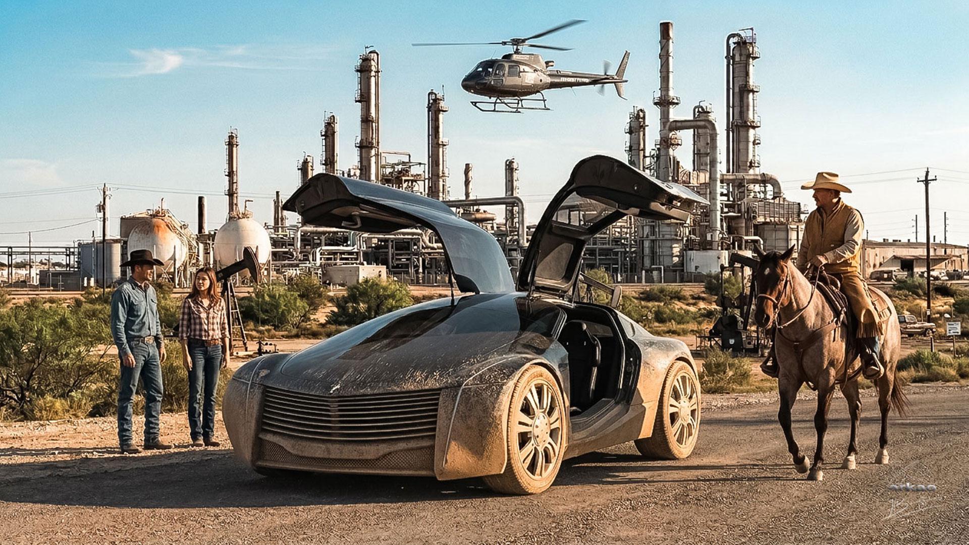 Concept car Texas Poster graphisme.