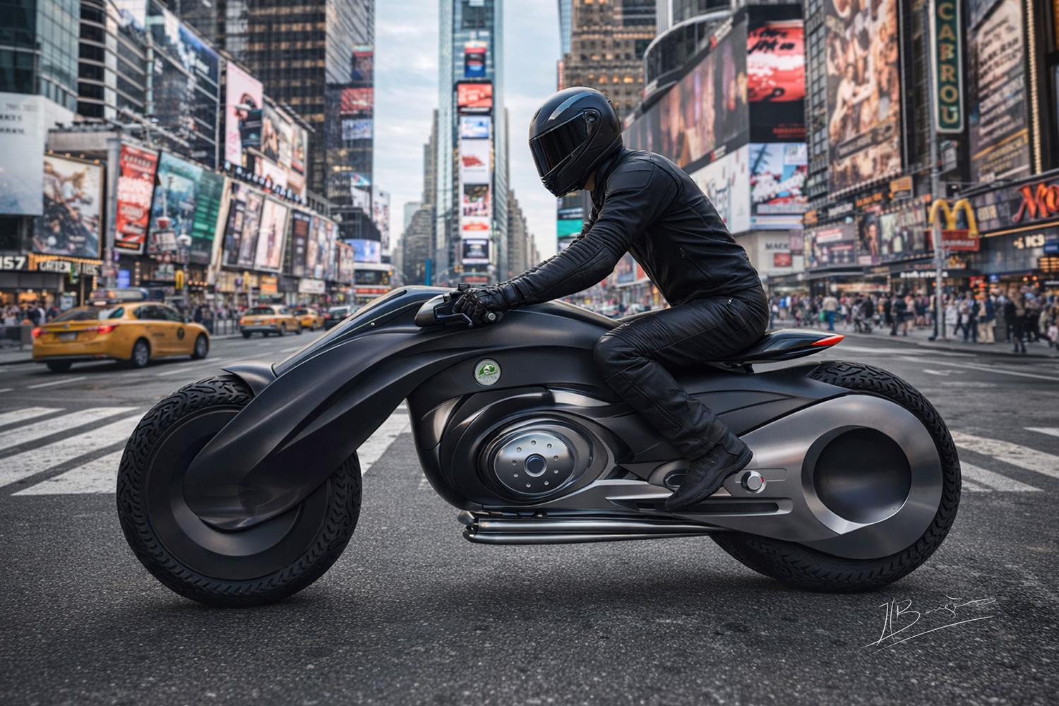 Moto dans la ville.