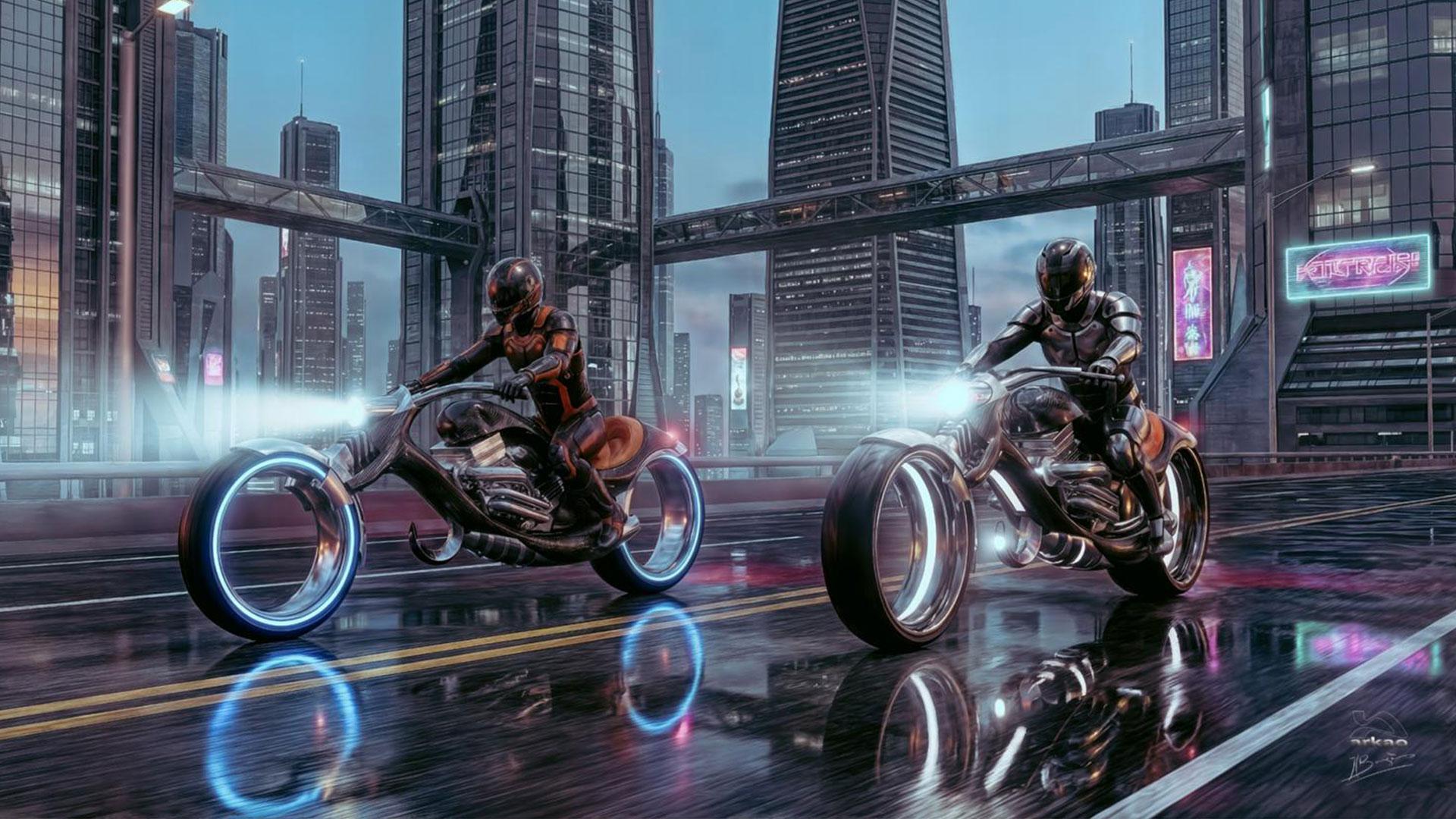 Moto en ville 