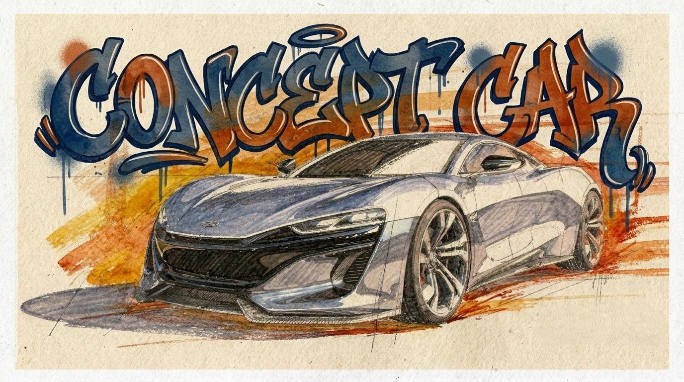 Graphisme design concept car.