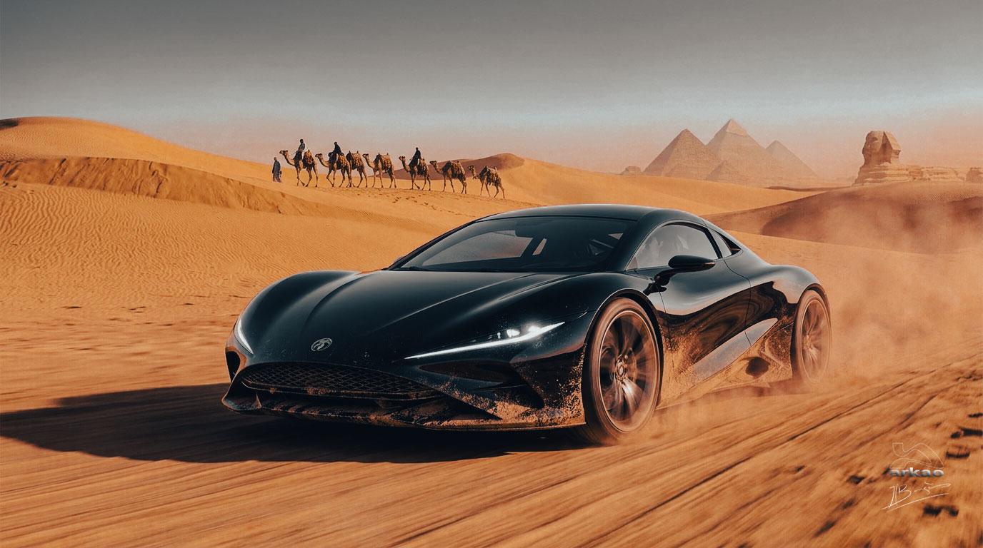 Car dans le desert
